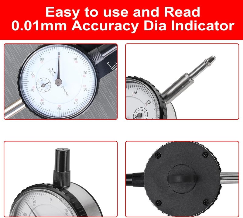 goingmake Table Saw Gauge Dia Indicator for Table Saw and Band Saw,0.01mm Accuracy Calibration Tool,Table Saw Jig Guide Fits for 3/4" T Slot U Slot,Table Saw Accessories for Woodworking,Machinery - Image 4